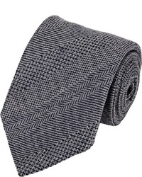 Barneys New York Woven Striped Necktie Grey
