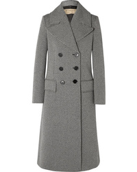 Grey Herringbone Tweed Coat