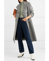 Burberry Herringbone Wool Blend Tweed Coat