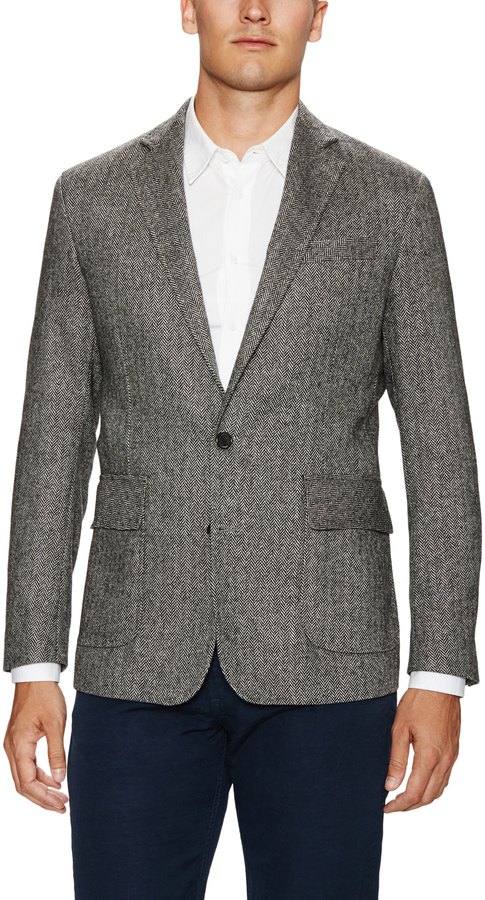 Billy Reid Wool Rustin Herringbone Blazer 695 Gilt Lookastic