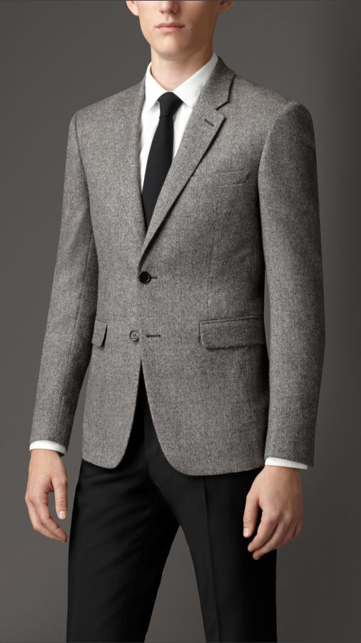Burberry Slim Fit Wool Herringbone Jacket | Where to buy & how to wear