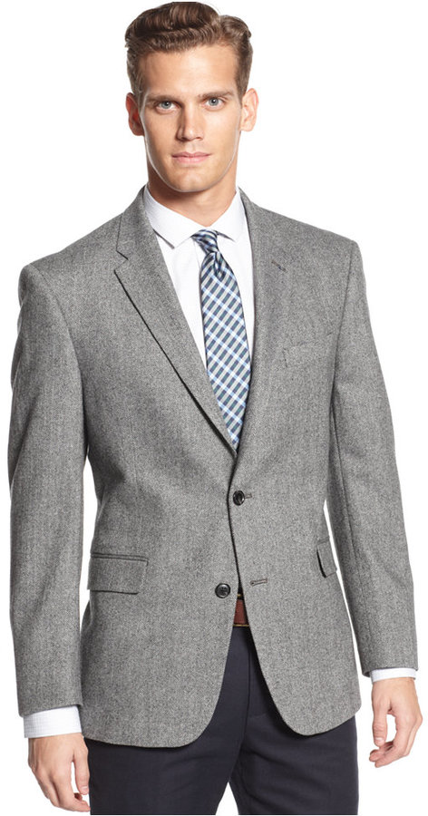 Tommy Hilfiger Wool Blend Herringbone Trim Fit Sport Coat | Where to