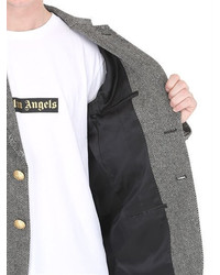 Palm Angels Distressed Wool Herringbone Jacket