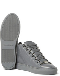 Balenciaga Arena Creased Leather High Top Sneakers 645 Mr Porter Lookastic