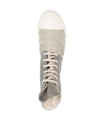 Rick Owens Gathered Detail High Top Sneakers