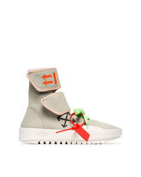 Off-White Light Grey Moto Wrap Trainers