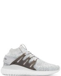 adidas Originals Grey Tubular Nova Pk High Top Sneakers