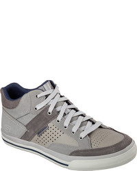 Skechers Relaxed Fit Diamondback Oduro High Top Sneaker Gray Lace Up Shoes