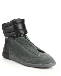Maison Margiela Suede Leather Future High Top Sneakers