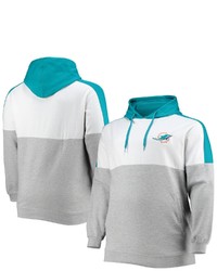 PROFILE Aquaheathered Gray Miami Dolphins Big Tall Team Logo Pullover Hoodie At Nordstrom