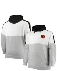 PROFILE Blackheathered Gray Cincinnati Bengals Big Tall Team Logo Pullover Hoodie