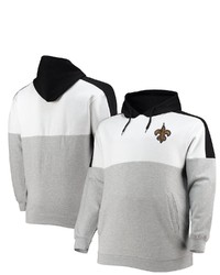 PROFILE Blackheathered Gray New Orleans Saints Big Tall Team Logo Pullover Hoodie