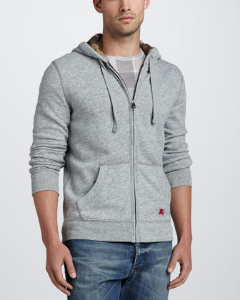 gray burberry hoodie
