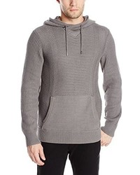 Calvin Klein Cotton Acrylic Engineered Ribbed Hooded Sweater