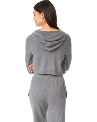 Milly Cashmere Cropped Hoodie