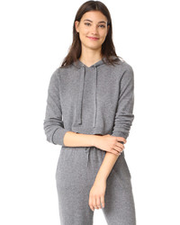Milly Cashmere Cropped Hoodie