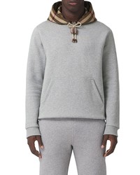 Burberry Check Cotton Blend Hoodie