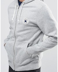 Converse Core Zip Through Hoodie In Gray 10002131 A01