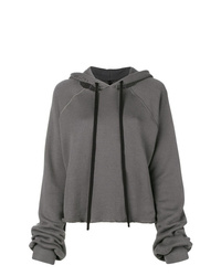 Unravel Project Cropped Destroyed Hoodie