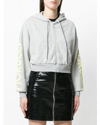 Fiorucci Cropped Zip Front Hoodie