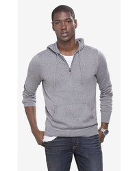 Express Cotton Half Zip Hooded Sweater