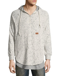 PRPS Fissure Double Layer Burnout Hoodie Gray