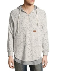 PRPS Fissure Double Layer Burnout Hoodie Gray