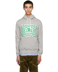 Comme Des Garcons SHIRT Gray Invader Edition Graphic Hoodie