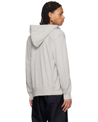 Comme Des Garcons Play Gray Invader Edition Heart Hoodie