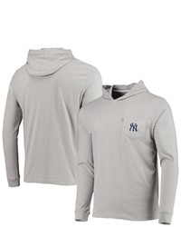 johnnie-O Gray New York Yankees Eller Hoodie Long Sleeve T Shirt At Nordstrom