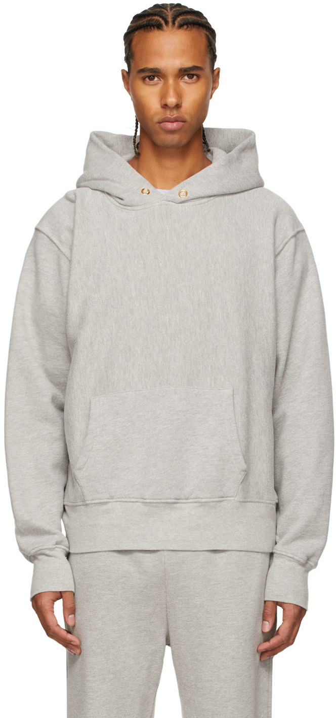 Les Tien Grey Heavyweight Hoodie, $260 | SSENSE | Lookastic