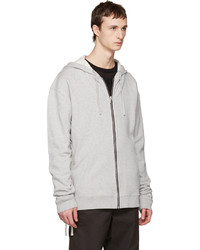 Faith Connexion Grey Laced Zip Up Hoodie