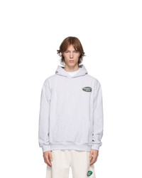 Sporty and Rich Grey Land Rover Edition Logo Patch Hoodie