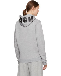 MSGM Grey Logo Hoodie