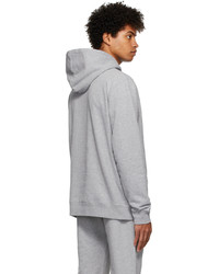 Sunspel Grey Loopback Hoodie