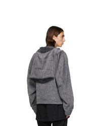 Blackmerle Grey Wool And Alpaca Hoodie