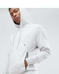 Noak Hoodie In Grey With Zip Pockets