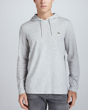 gray lacoste hoodie