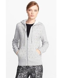 Michael Kors Michl Kors Paisley Embroidered Cotton Cashmere Blend Hoodie