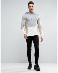 Asos Muscle Hoodie With Cut Sew