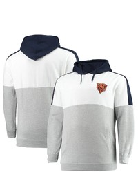 PROFILE Navyheathered Gray Chicago Bears Big Tall Team Logo Pullover Hoodie
