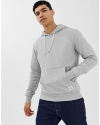 Solid Over The Head Hoodie In Grey