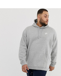 Nike Plus Pullover Hoodie With Swoosh Logo In Grey 804346 063