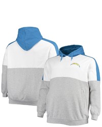 PROFILE Powder Blueheathered Gray Los Angeles Chargers Big Tall Team Logo Pullover Hoodie At Nordstrom
