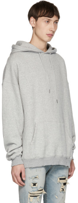 R 13 R13 Grey Oversized Hoodie, $395 | SSENSE | Lookastic