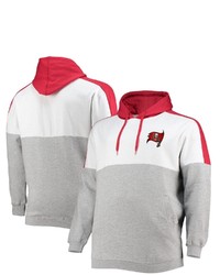 PROFILE Redheathered Gray Tampa Bay Buccaneers Big Tall Team Logo Pullover Hoodie