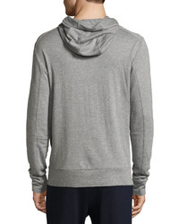 Ralph Lauren Ribbed Modal Pima Cotton Hoodie Gray