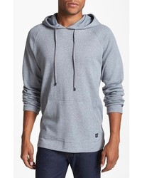 RVCA Griddle Stripe Cotton Thermal Hoodie Grey Noise Small