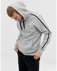 Hollister Side Taping Seagull Logo Hoodie In Grey Marl