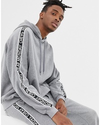Cheap Monday Taped Logo Hoodie Grey Co Ord